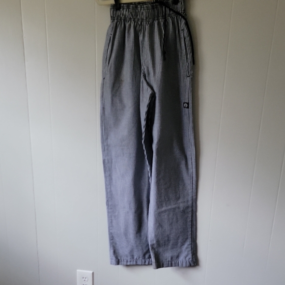 Unisex Chef works pants. Size XS. Checkered black and white. Chef cooks. - Picture 1 of 6